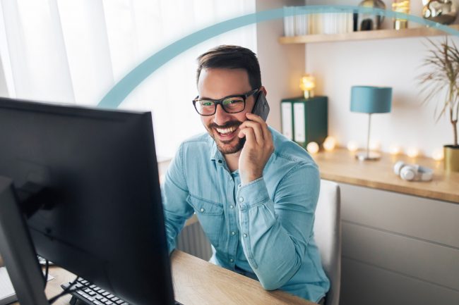 Man working from home